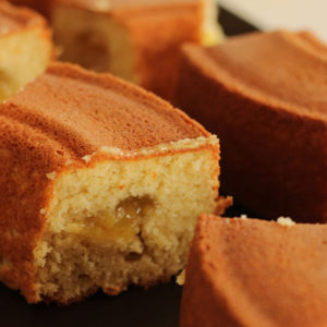 Panque relleno de cajeta